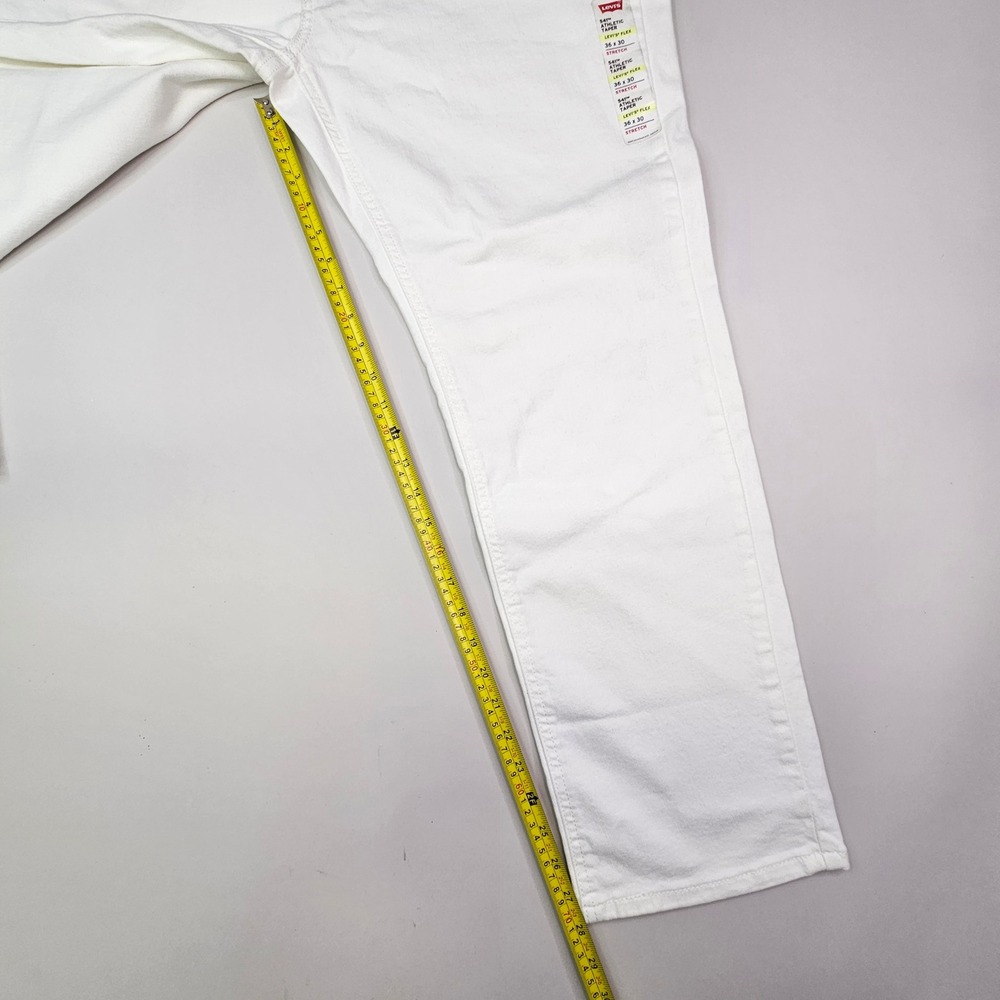 Levi's 541 Athletic Taper Jeans Mens 36x30 White Stretch Flex Denim 18181-0537 - Picture 5 of 16